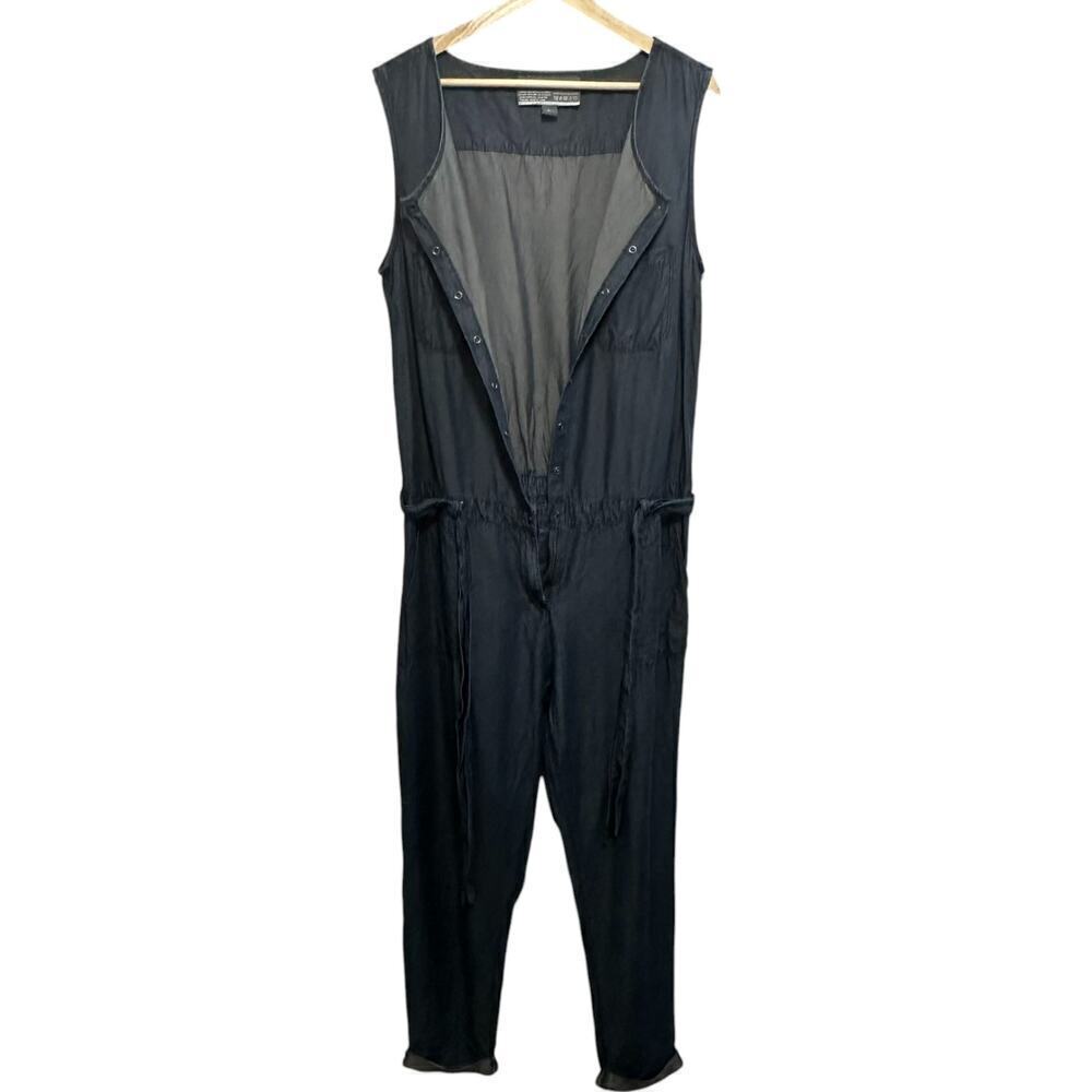 Morgan City Blue Chambray Sleeveless Jumpsuit (L) - Picture 7 of 12